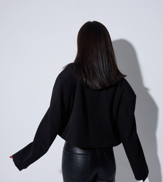 Блейзер Modern Cropped Чорний | Showroom By Nona — зображення 4